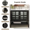CAVINAS Bathroom Vanity with Ceramic Sink and Solid Wood Legs,Freestanding Bathroom Vanity with Silver Metal Knobs and Soft Close Hinges - 4 of 4
