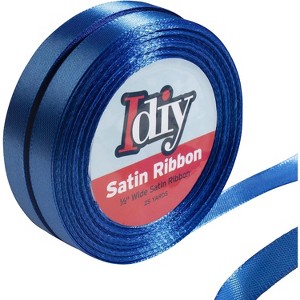 iDIY Satin Ribbon (1/2", 50 Yards) No Wire, DIY Arts & Crafts, Baskets, Sewing Projects, Party Embellishment, Bows, Baby Showers (Royale Blue) - 1 of 4