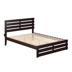 Queen Oxford Bed with Footboard Espresso - AFI: Solid Hardwood, No Box Spring Required - 1 of 4