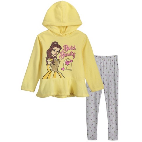 Disney Princess Belle Toddler Girls Pullover Hoodie And Leggings Outfit Set  Princess Belle 4t : Target