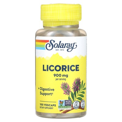 Solaray Licorice, 100 VegCaps (450 mg per Capsule)
