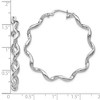 Black Bow Jewelry 3.5mm Polished Spiral Twisted Hoops in Silver, 38mm (1 1/2 in) - 4 of 4