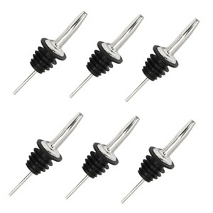 Chef Craft Stainless Steel Bottle Pourer Spout Set - Great for Wine, Olive Oil and Other Bottles - 1 of 2