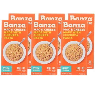 Banza Mac And Cheese Chickpea Pasta Shells & Classic Cheddar - Case Of ...