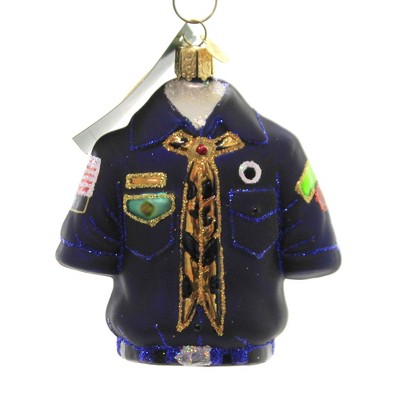 Old World Christmas 4.0" Scout Uniform Ornament Honor Privilege  -  Tree Ornaments