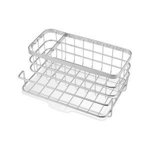 Unique Bargains Kitchen Storage Stainless Steel Sink Caddy 8.07"x5.9"x3.98" - 1 of 4