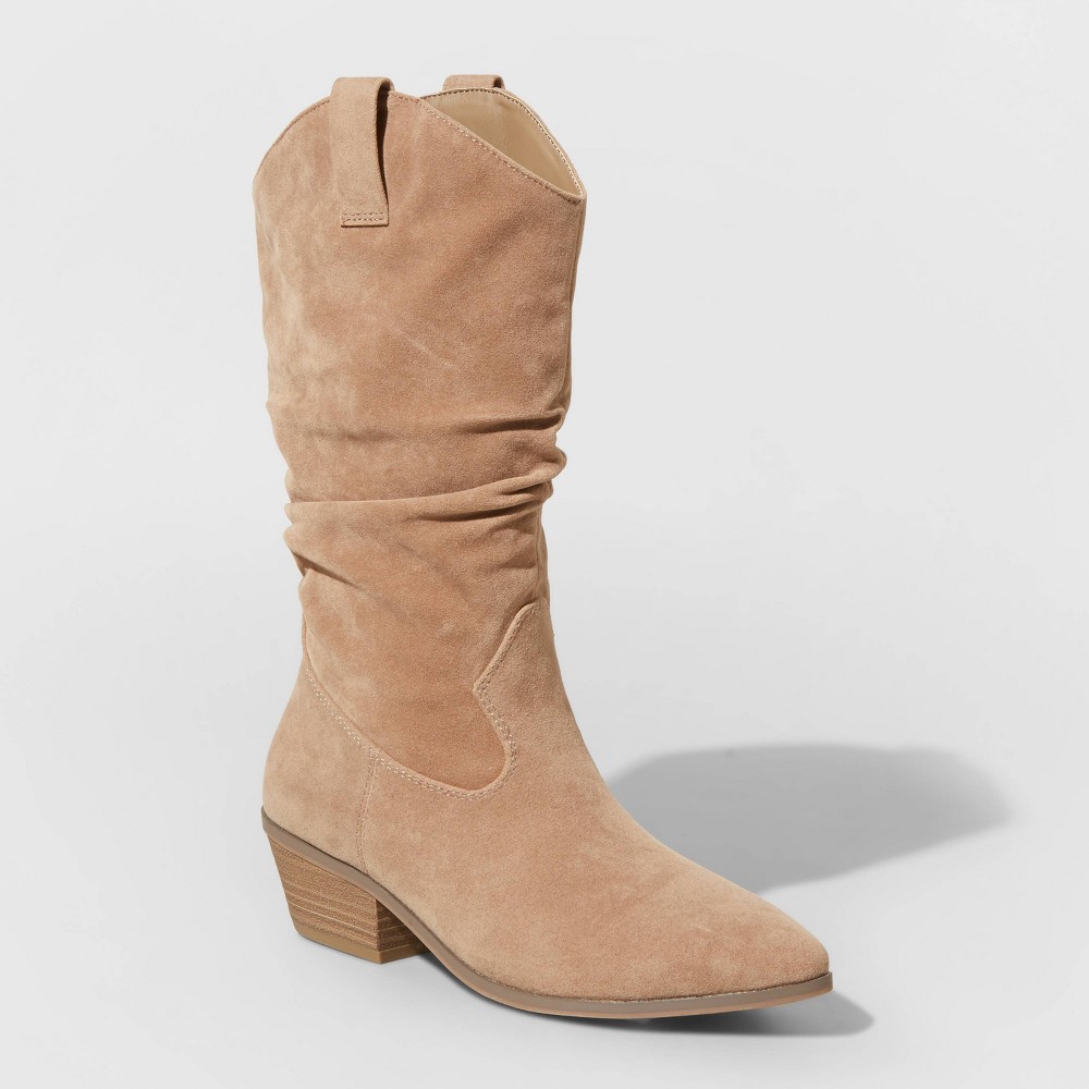 Women's Adaline Western Boots - Universal Thread Taupe 8.5, Brown
