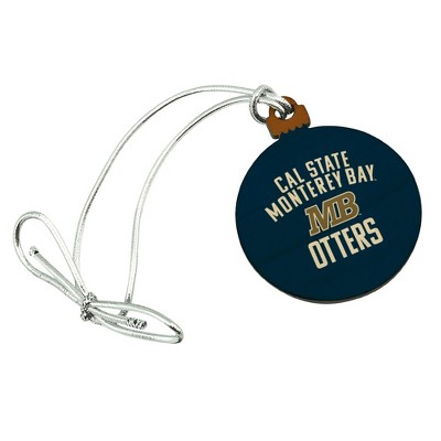 California State University Monterey Bay Otters Logo Mini Small Tiny Wood Christmas Tree Holiday Ornament