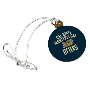 California State University Monterey Bay Otters Logo Mini Small Tiny Wood Christmas Tree Holiday Ornament - 1 of 4