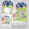 Big Dot of Happiness Cheerful Happy Birthday - Colorful Birthday Party Money and Gift Card Sleeves - Nifty Gifty Card Holders - Set of 8 - 3 of 4