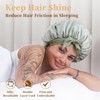 YEVYO Silk Bonnet for Sleeping Women, Satin Hair Bonnet for Sleeping for Wavy Curly Natural Hair Women Men - 2 of 4