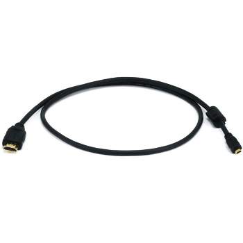 Monoprice High Speed HDMI Cable - 3 Feet - Black | With HDMI Micro Connector, 4K @ 24Hz, 10.2Gbps, 34AWG
