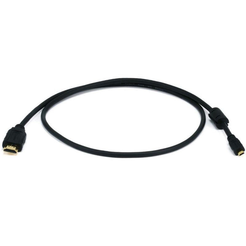 Monoprice High Speed HDMI Cable - 3 Feet - Black | With HDMI Micro Connector, 4K @ 24Hz, 10.2Gbps, 34AWG, 1 of 5