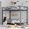 Metal Bunk Bed Twin Over Twin, Industrial Bunkbeds Heavy Duty Bed with Safety Guard Rails and Space-Saving Design, Steel Bed for School, Bedroom - 2 of 4