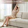 Dyonery 80 Inch Loveseat Sofa with Wide Armrests,Modern Chenille Linen Small Couch,Solid Wood Frame,Removable Cover,Comfy Sofa Couch for Small Space - 3 of 4