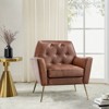 Maris Wooden Upholstered Contemporary Accent Armchair with Button-tufted for Bedroom Living Room  | ARTFUL LIVING DESIGN - 2 of 4
