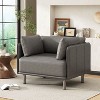 NicBex Modern Mid Century Lounge Accent Chairs for Living Room,Comfy Upholstered Arm Chairs,Sofa Chair with Steel Legs - 2 of 4