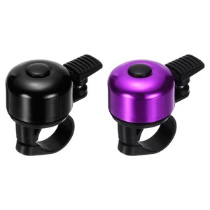 Unique Bargains Aluminum Loud Crisp Clear Sound Mini Bicycle Bells 2 Pcs - 1 of 4