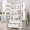 TiramisuBest 70.87" Tall Kitchen Pantry, Storage Cabinet , Kitchen Cabinet , Drawer and Adjustable Shelves, for Kitchen, Dining Room, White - 3 of 4