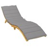 vidaXL Gray Oxford Fabric Sun Lounger Cushion - 78.7"x27.6"x1.2" Indoor/Outdoor Chair Pad with Non-Slip Design & Foam Filling - 3 of 4