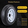 2PCS 5.30-12 Tire, 5.30x12 Lawn Mower & Tractor Turf Tire, 530 12 with Rim 4 Lug On 4", Load Capacity 1050 LBS - 4 of 4