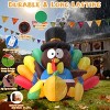 HOMDOX 59 × 47 × 74" Thanksgiving Inflatable Decor Lighted Inflatable Turkey with Thankgiving Hat & Colorful, In/Outdoor Fall Holiday Yard Decoration - 3 of 4