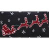 Annie Black Check Santa Sleigh Pillow 14x22 - 4 of 4