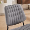 INFURNIC Dining Chairs Modern Retro Linen Chair with Curved Backrest and Metal Legs for Kitchen and Dining Room, Gray, 22.6"*19.4"*32.8" - 2 of 4