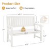 Arceso Outdoor Bench, 2-Person HDPS Garden Bench, Outdoor Benches Weatherproof, All-Weather Fade/Rot Resistant Patio Bench. - 2 of 4