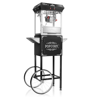 Olde Midway Movie Theater-style Popcorn Machine Popper With Cart And 10 Oz  Kettle, Black : Target