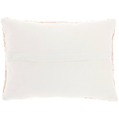 Ivory and Gold Beaded Lumbar Throw Pillow 10" x 14"