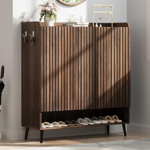 GustoWave Large Shoe Cabinet with 3 Doors, 6-Tier Entryway Shoe Storage Cabinet with Adjustable Shelves, Freestanding Shoes Rack Organizer - 1 of 4