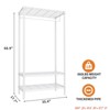 Heavy Duty Clothes Rack, 3-Tier Metal Clothing Rack Freestanding Closet Wardrobe Organizer for Hanging Clothes for Apartment Bedroom - 2 of 4
