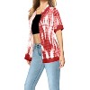 LA LEELA Womens Summer Casual Beach Hawaiian Blouses Shirt Dressy Blouse Short Sleeve Button Up Tops Tee Shirts T Shirts - 2 of 4