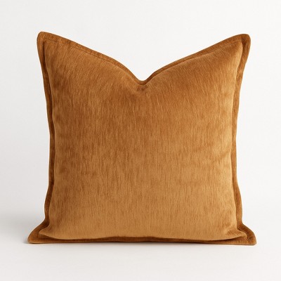 TopComfy Support Pillow Homey Cozy Velvet Throw Pillow with Luxe Mocha Shine for Elegant Decor, Brown, 17"*17"*10"