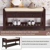 PAGED Storage Ottoman Bench with Beige Cushion, Wooden Ottoman with Storage -Drawers & Shoe Rack, Multipurpose Entryway Bench, Shoe Storage Bench - 3 of 4