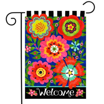 Bright Blooms Multicolor Polyester Spring Garden Flag 18" x 12.5"