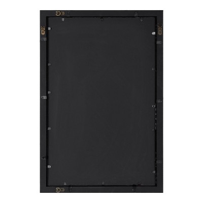 Audubon Black 40" Rectangular Wood Vanity Mirror