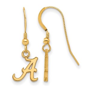 Black Bow Jewelry 14k Yellow Gold Plated Sterling Silver Alabama Crimson Tide NCAA Dangle Earrings - 1 of 3