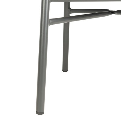 Gray Rope and Wicker Dining Arm Chair with Cushions