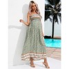 Maternity Sleeveless Smocked Dress Summer Casual Strapless Floral Tube Top Maxi Dress Photoshoot Baby Shower - 4 of 4