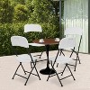 FDW 4 Pack HDPE Folding Chairs with Steel Frame - 265lbs Capacity - 2 of 4