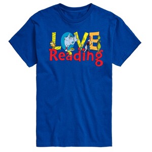 Men's - Dr. Seuss - The Cat In The Hat Book Cover Love Reading Short Sleeve Graphic T-Shirt - 1 of 4