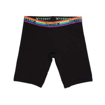 Tomboyx 9 Inseam Boxer Briefs Underwear, Cotton Stretch Comfortable Boy  Shorts, Bike Short Style, (xs-6x) Black Rainbow X Small : Target