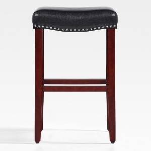 WestinTrends 29" Upholstered Saddle Seat Counter Stool - 1 of 4