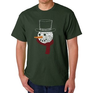 LA Pop Art Snowman Face - Men's Word Art T-Shirt - 1 of 4