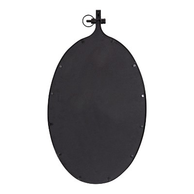 Vintage Industrial Oval Bronze Wall Mirror, 20x34