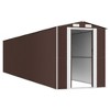 vidaXL Garden Shed Dark Brown Galvanized Steel Large Garden Shed - 4 of 4