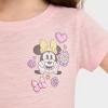 Toddler Girls' Disney Minnie Mouse Short Sleeve Graphic T-Shirt - Rose Pink - 2 of 3