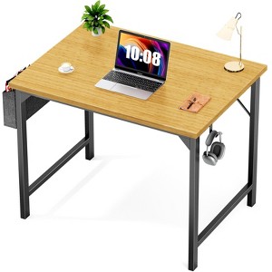 MAYEERTY 30in Computer Desk with Storage, Modern Writing Desk with Fabric Drawers for Home Office, Rustic - 1 of 4